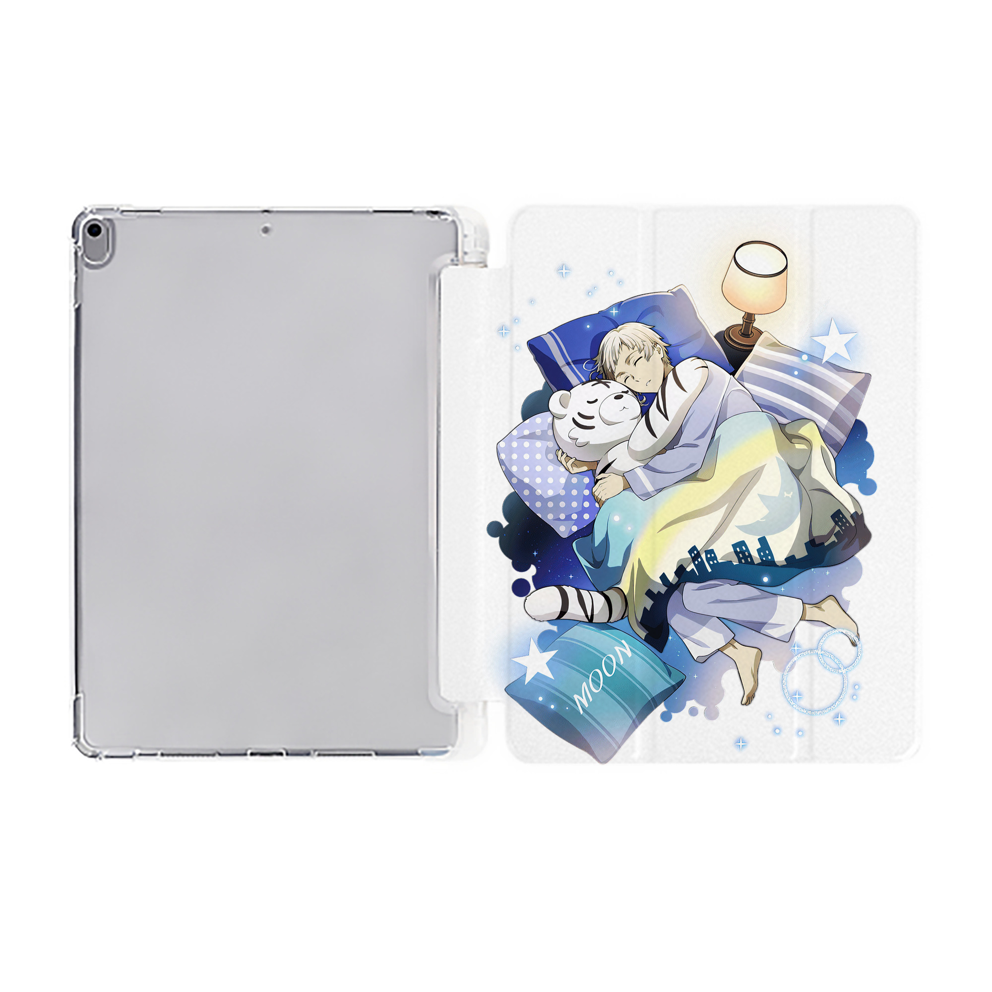 （画像用） 文豪ストレイドッグス Bungo Stray Dogs IPad ケース ペン収納付き 三つ折りスタンド PUレザー×シリコン 対応機種9.5/10.5/10.9インチ